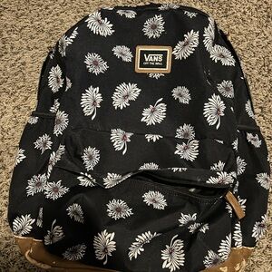 Vans Black and White Daisy Backpack